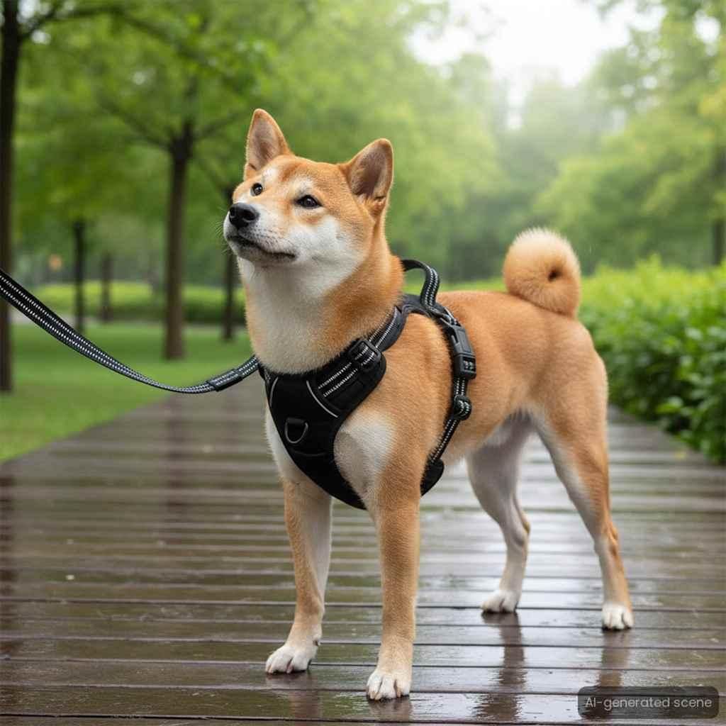 "2026 Promotion" Hundegeschirr mit Leine & Halsband Verstellbar Camouflage M - Sonstiges Hundezubehör CC24247