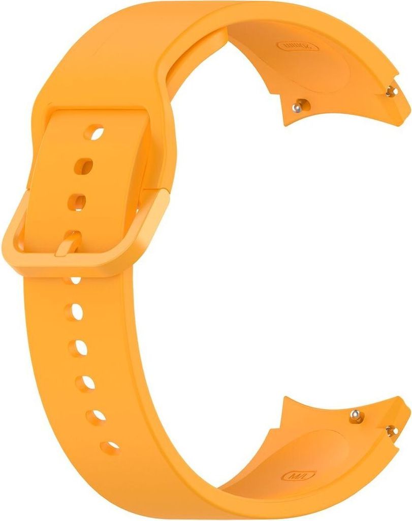 Sportliches Ersatzarmband für Samsung Galaxy Watch 4 & 5 - 20mm Flauschband Uhrenarmband Silikon, Farbe:Gelb, Länge:Small