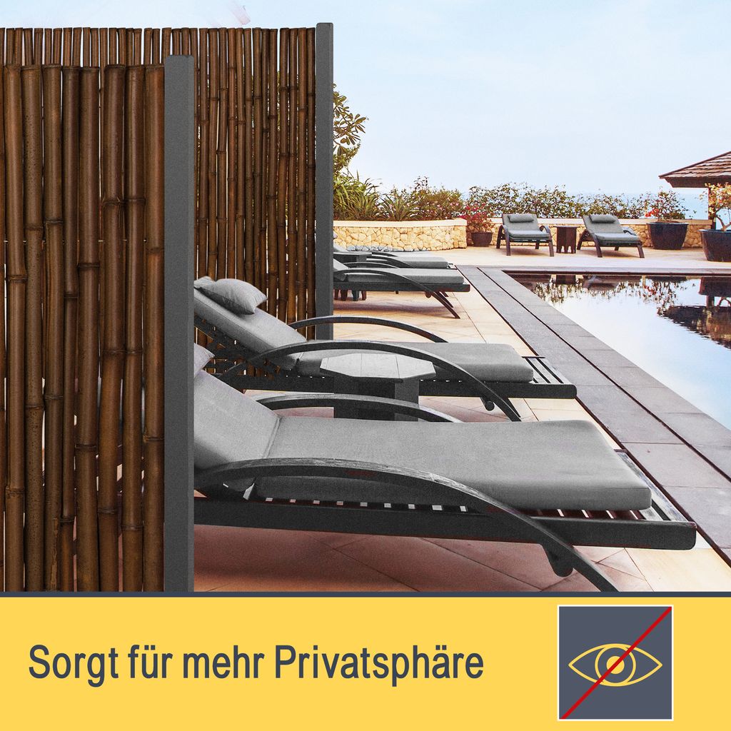 Sol Royal SolVision B23 Sichtschutzzaun Bambus Braun Produktbild 7