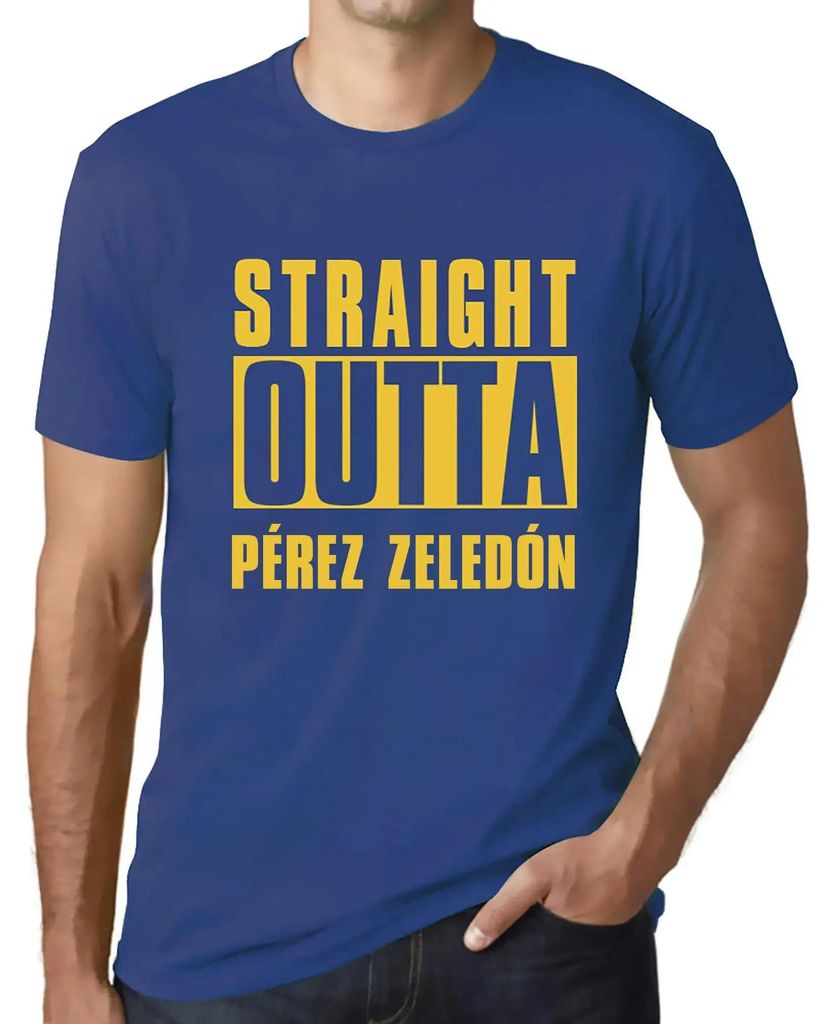 Herren Grafik T-Shirt Straight Outta Pérez Zeledón Öko-Verantwortlich Vintage Jahrgang Kurzarm Lustige Druck Geburtstag Geschenk Mann