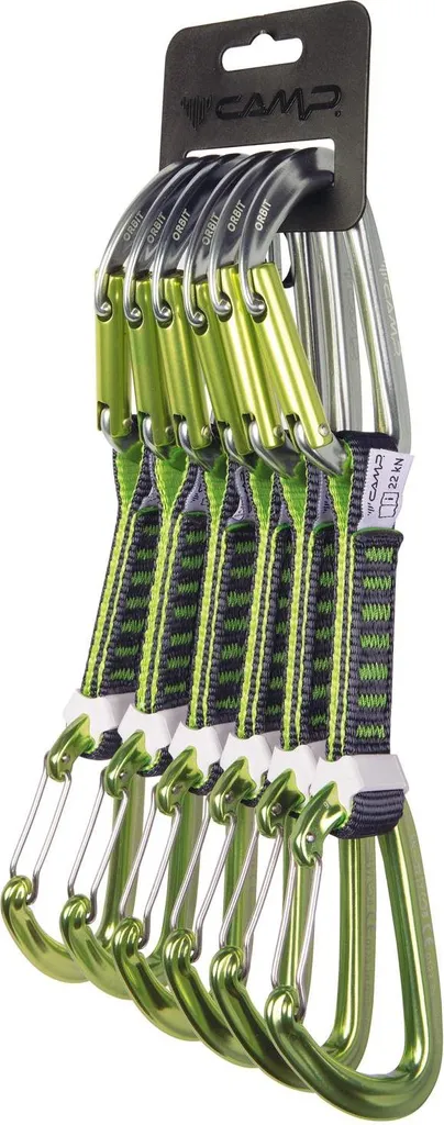 CAMP Orbit Mixed Express KS Pack de 6 Dégaines 12 cm pour Escalade