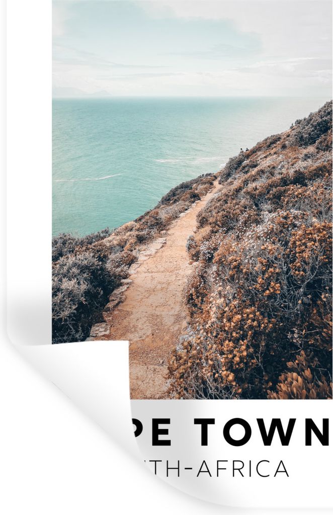 MuchoWow Wandtattoo Wandsticker Wandaufkleber Südafrika - Straße - Natur - Meer 20x30 cm Selbstklebend und Repositionierbar - Sticker - Dekorfolie