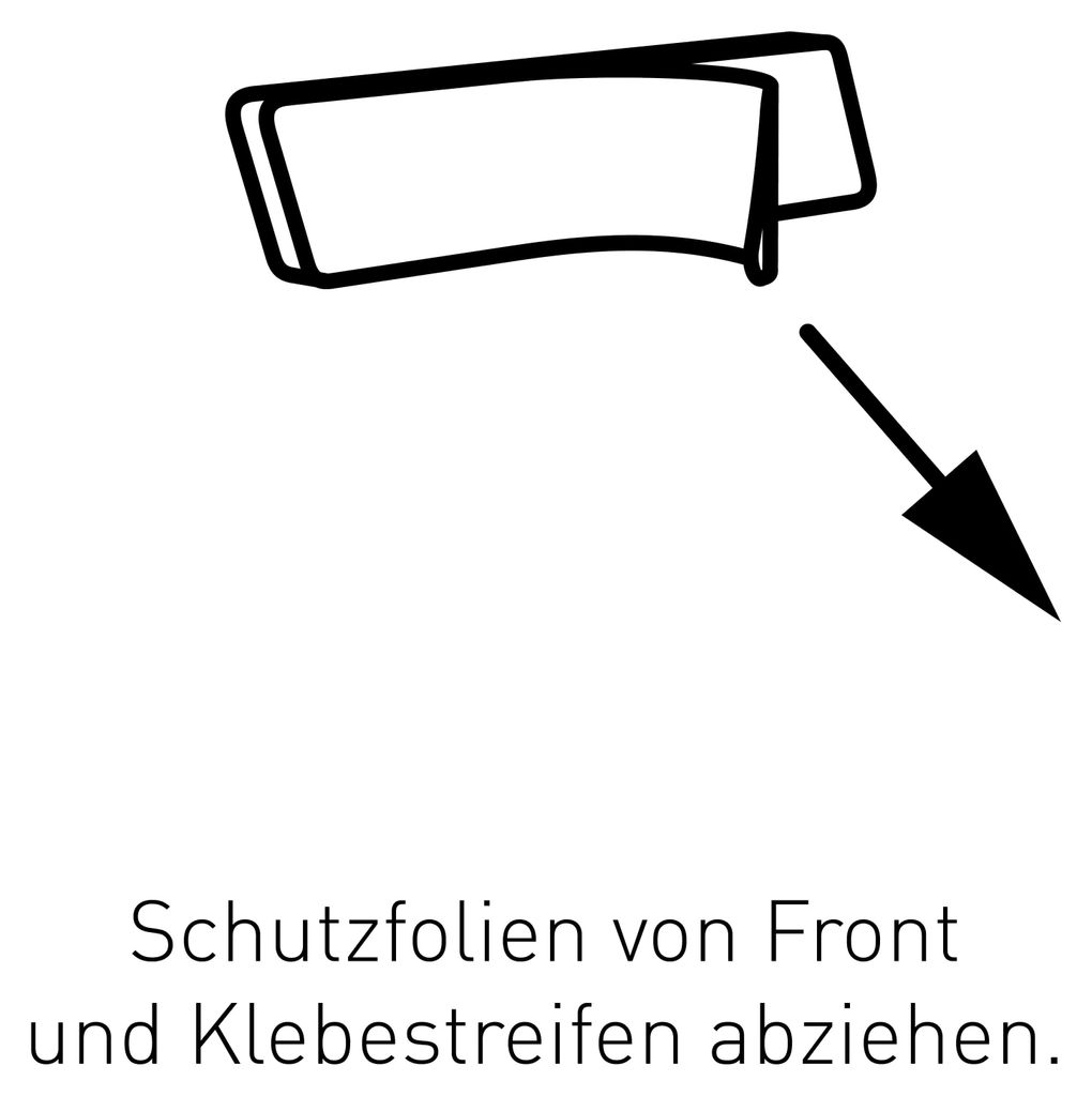 Selbstklebendes Zeichen Minus "-" - 152 mm in Anthrazit