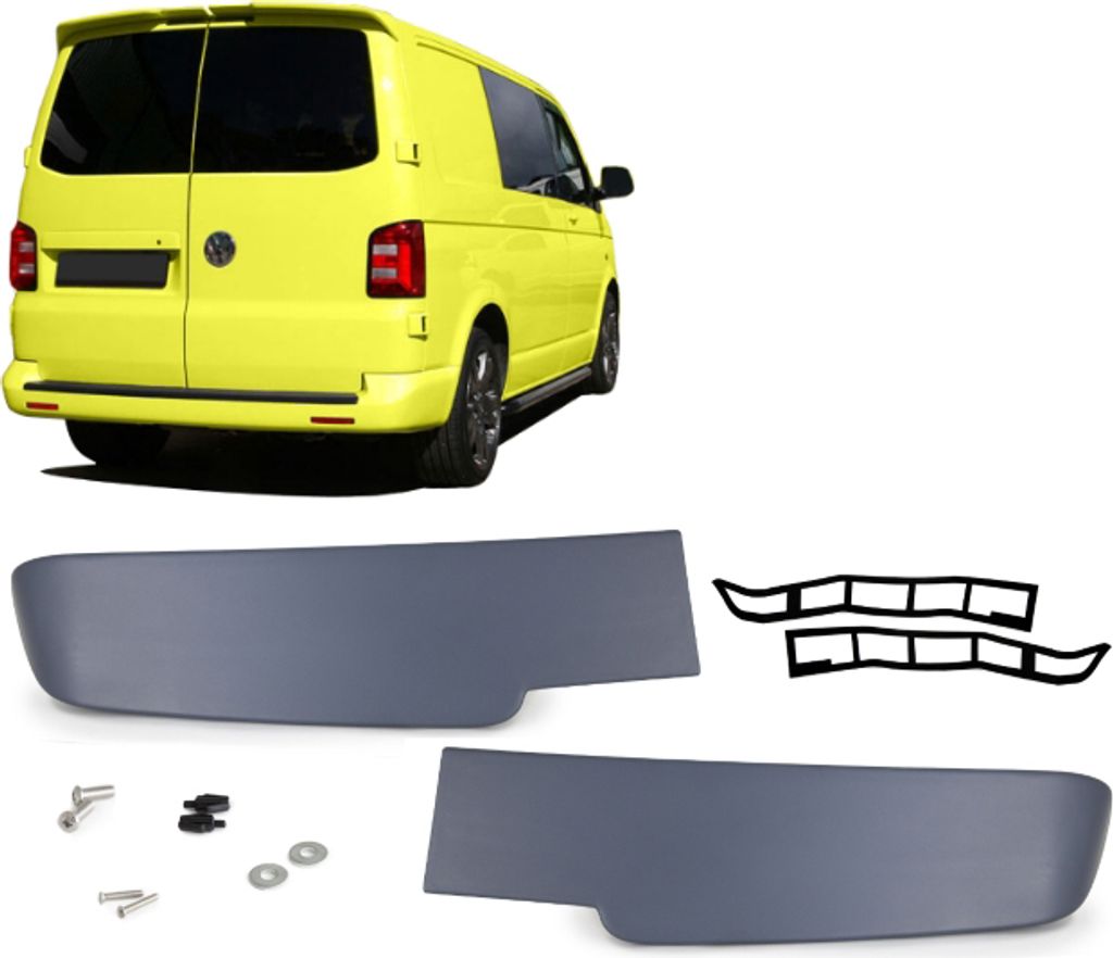 Dachspoiler Heckklappen Heckspoiler grundiert passt für VW T5 / T6 Transporter mit Hecktüren 2003-2020