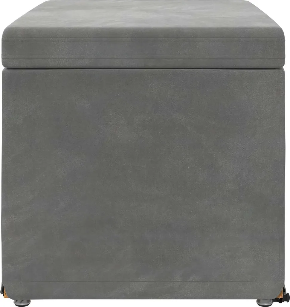 Sgabello vidaXL 60x40x40 cm Velluto Grigio | Robusto e Professionale - 5