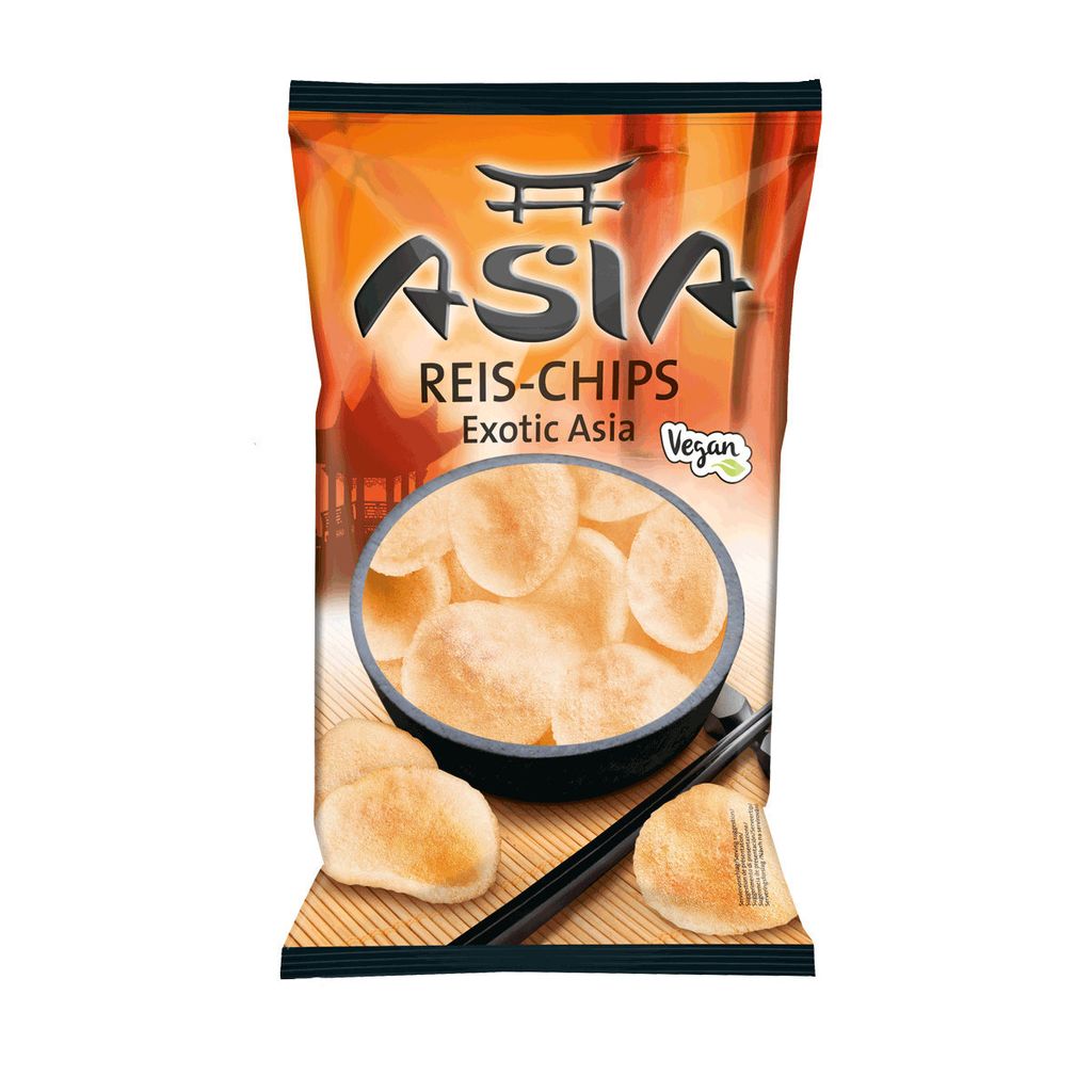 XOX Asia Reis Chips würzige Chips mit Chilinote pikant knusprig 100g