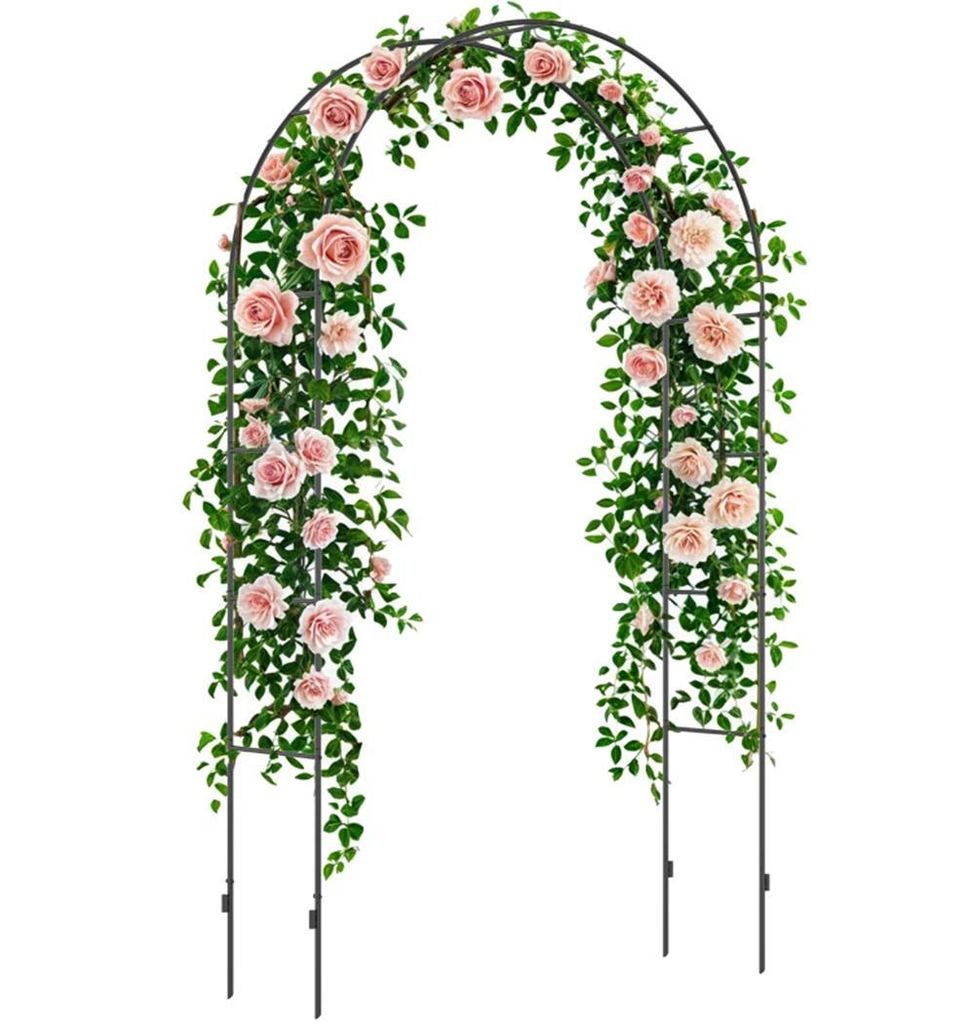 Gartenbogen, Rosenbogen, Rankbogen, Rosenspalier Metall,Gartentorbogen 1,40 x 0,40 x 2,40 m