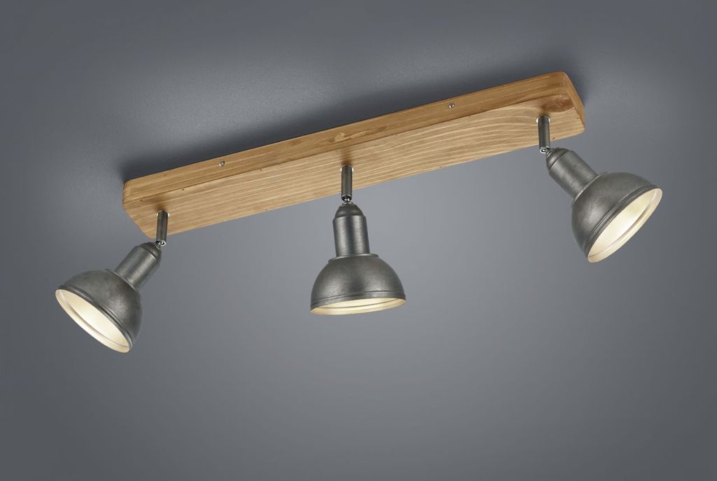 Trio Leuchten 3er Spot Delhi nickel antik Produktbild 