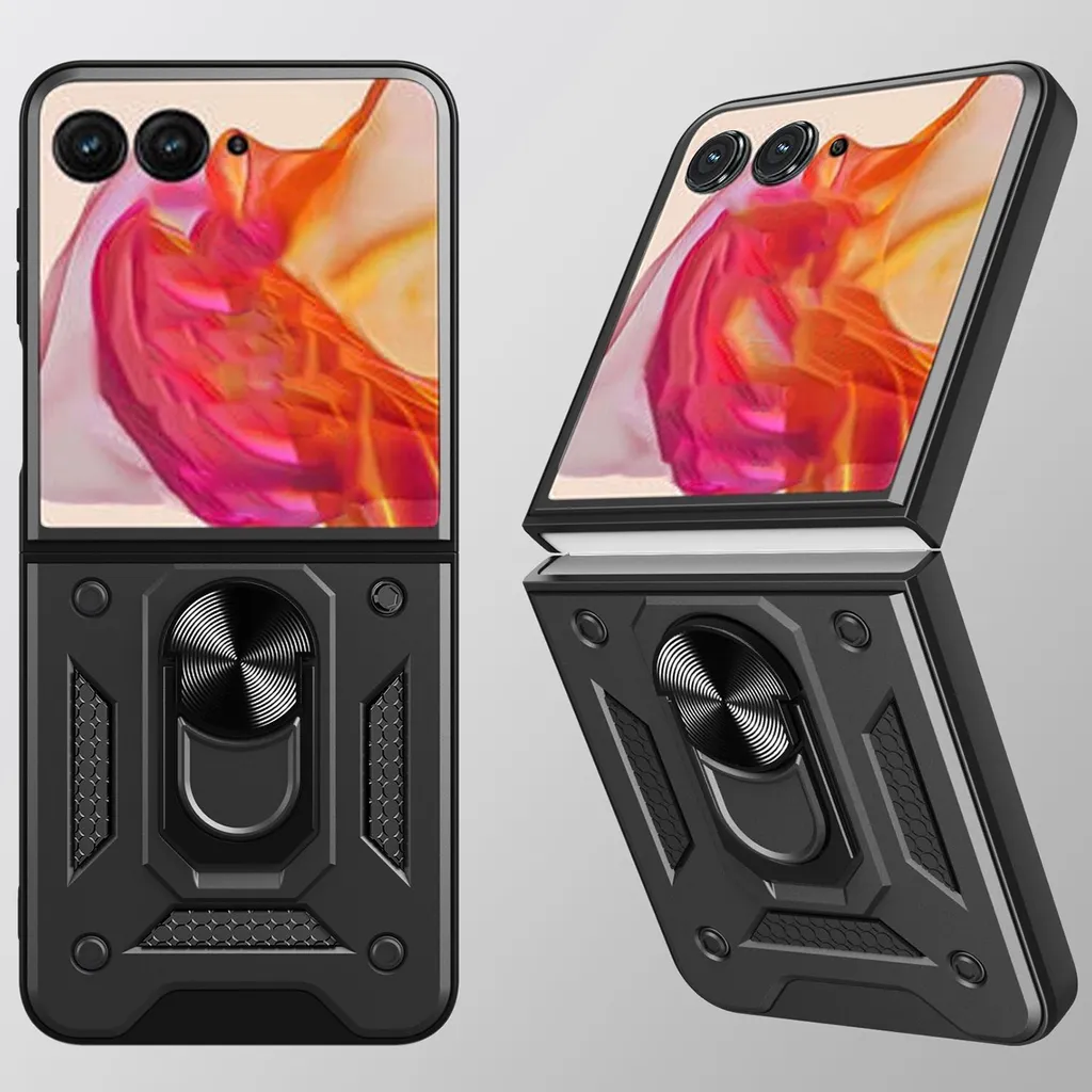 Custodia Magnetic Con Anello Rotante Antiurto Per Motorola Razr 40/50 Ultra &ndash; Design Lussuoso