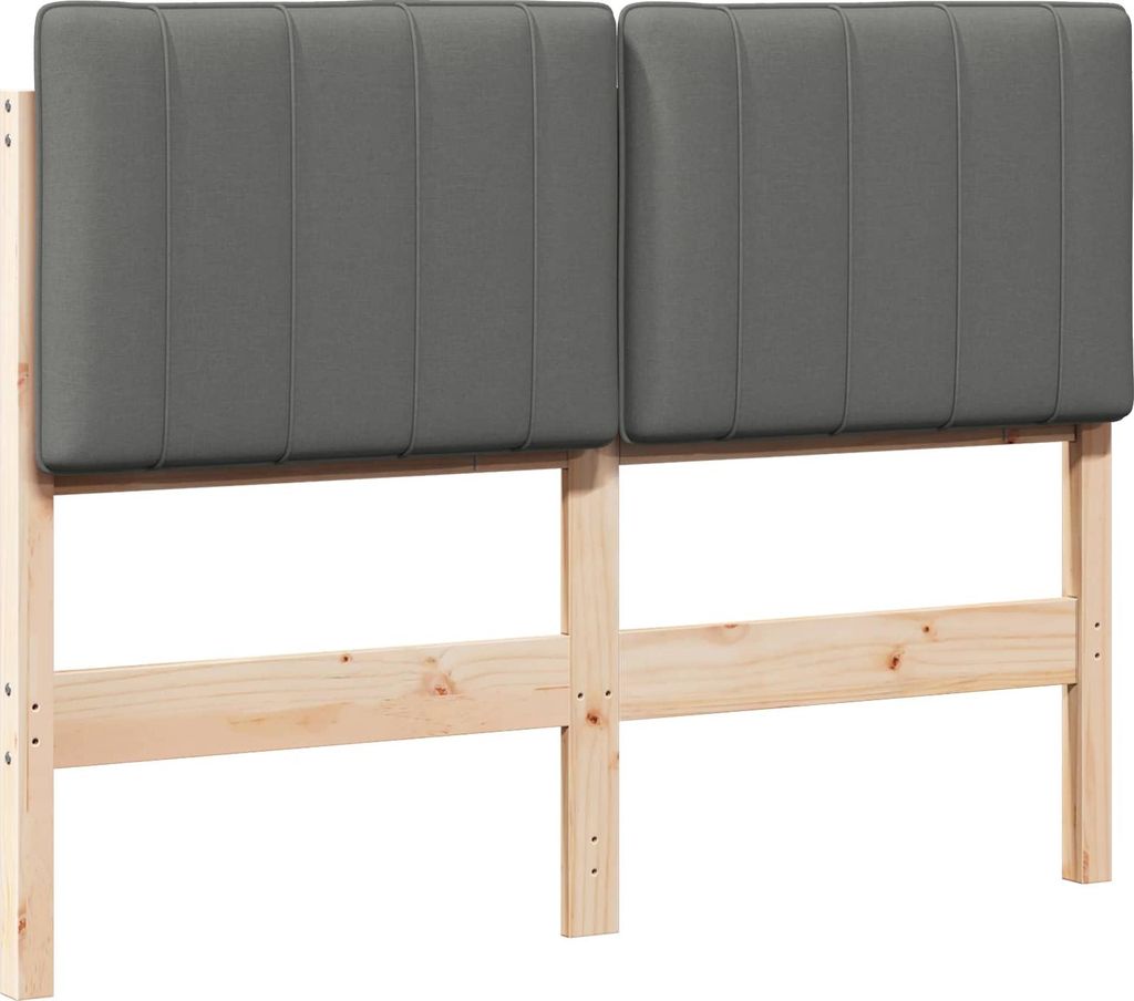 Gepolstertes Kopfteil mit Kopfteil Braun und Hellgrau 120 cm