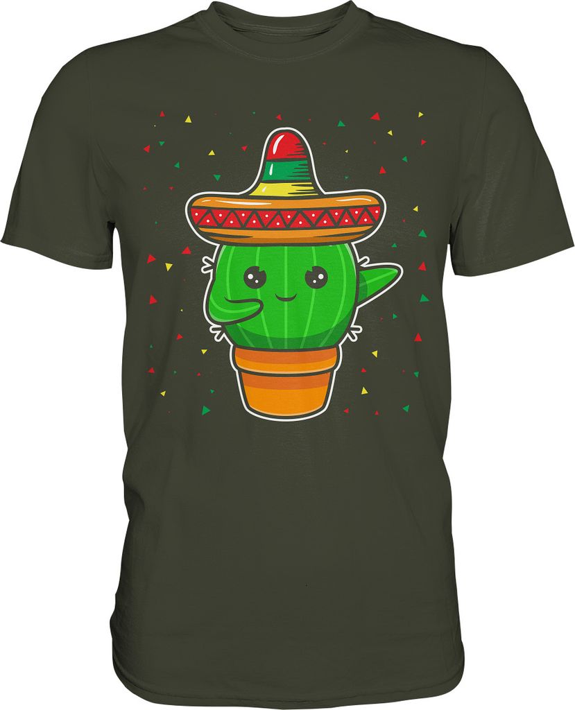 Party Mexiko Kaktus T-Shirt – Urban Khaki / M Produktbild 