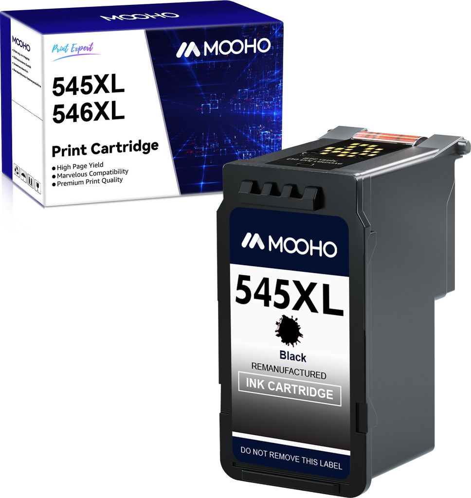 1x Schwarzer Druckerpatrone für CANON 545 546 XXL PG 545XL CL-546 XL Pixma iP2800 iP2850 iP2840 iP2855 TS205 TS305 TS3150 MX490 MX495