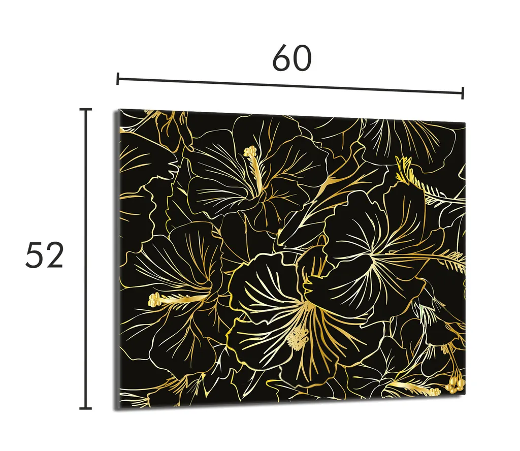 Copri Piano Cottura Vetro 60x52 Nero - Alzatina e Tagliere Design - 2