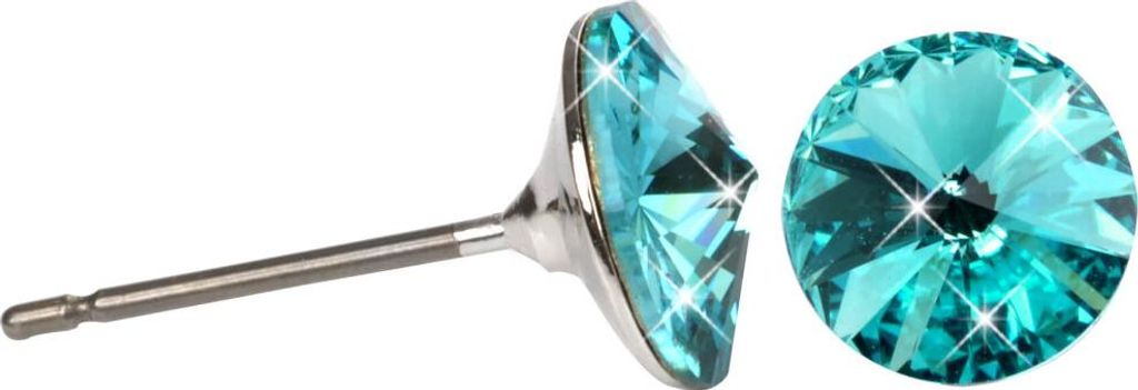 Rivoli Light Turquois fine stud earrings