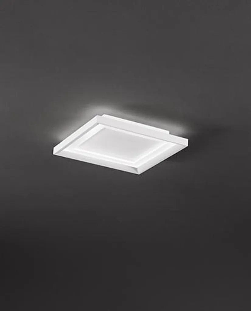 Plafonnier de Salon LED Carré Blanc Mat 30W pour Éclairage Chambre
