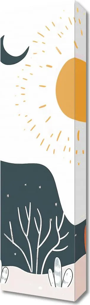Quadro Decorativo Cactus al Tramonto 20x70 - Design Desert Chic