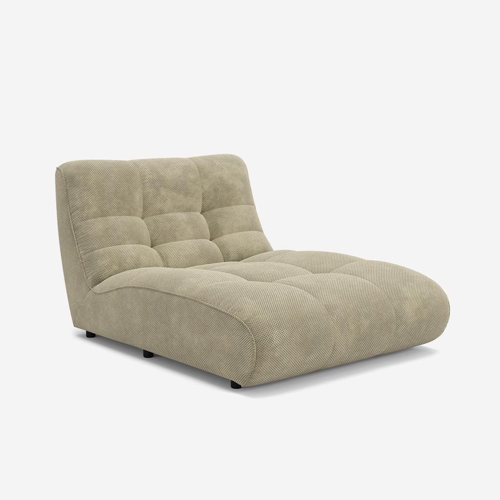Modulare Samt-Sofainsel im Chesterfield-Stil Design Gardena - Beige