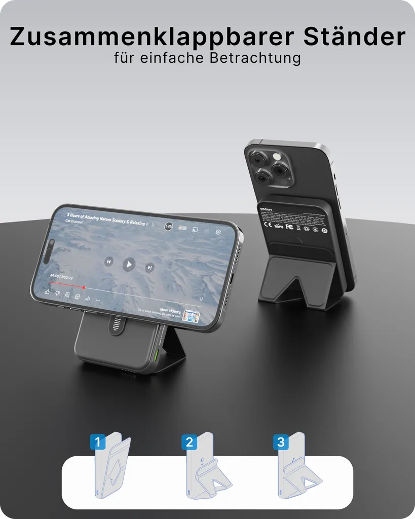 Plus de Batterie Vide ? Powerbank 6000mAh Ultra Fine VOOMY USB-C et A - 7