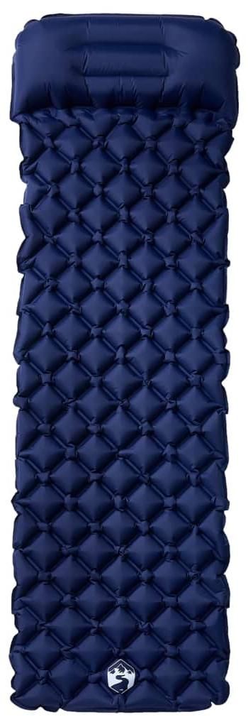 vidaXL Aufblasbare Isomatte mit Kissen Marineblau