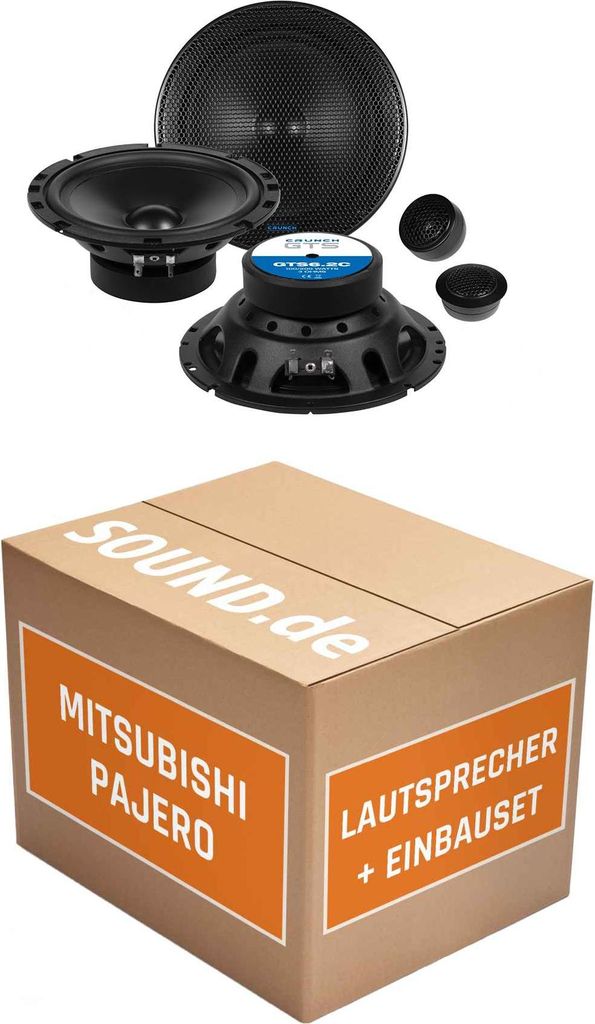 Lautsprecher Boxen Einbaupaket vorne Crunch GTS passend für Mitsubishi Pajero V90 | 2x Tief-Mitteltöner 2x Hochtöner 4x Frequenzweiche