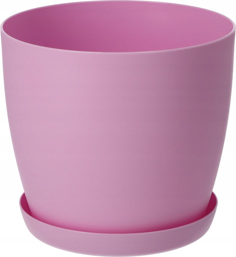 KADAX Matte Blumentopf "Agen", Pflanzkübel mit Untersetzer, Rosa, 14 cm