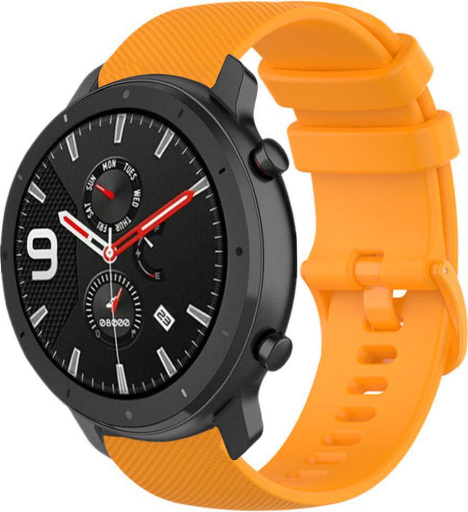 Strap-it Xiaomi Amazfit GTR Luxus-Silikonarmband (Orange)