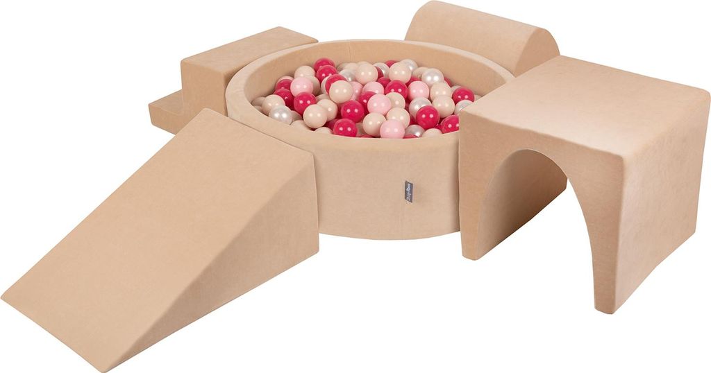 KiddyMoon Spielplatz aus Schaumstoff mit Bällebad PPZP-OK30V-125