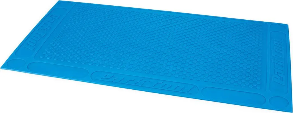 Tapis antidérapant Park Tool OM-2 bleu avec bacs de tri moulés
