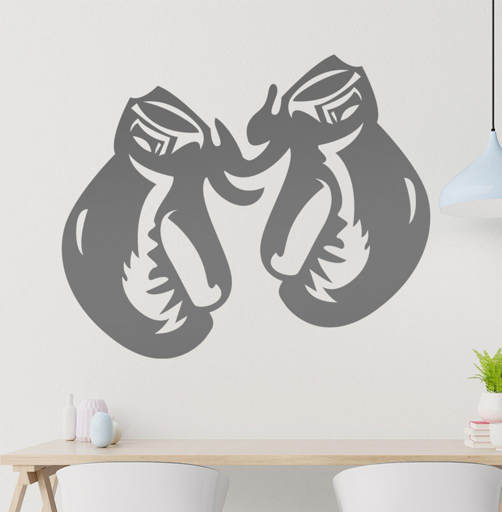 Boxhandschuhe Wandtattoo in 6 Größen - Wandaufkleber Wall Sticker - Dekoration, Küche, Wohnzimmer, Schlafzimmer, Badezimmer