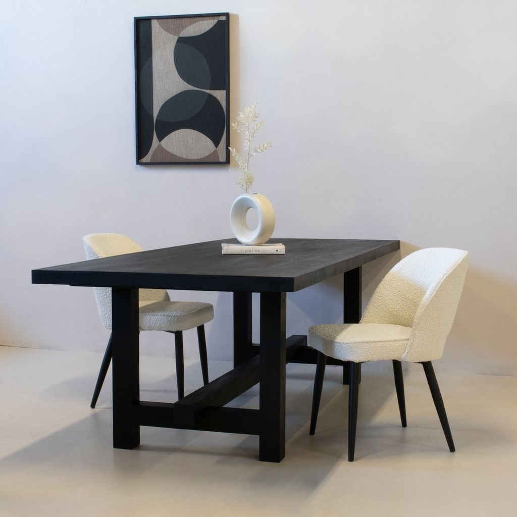 Esstisch Schwarz - Mango-Holz - 240cm - Esstisch Frans - Produktbild 