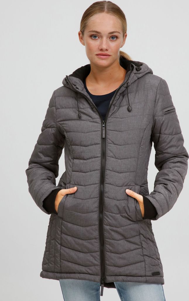 OXMO OXNelly Damen Steppmantel Wintermantel Winterjacke gefüttert mit Kapuze