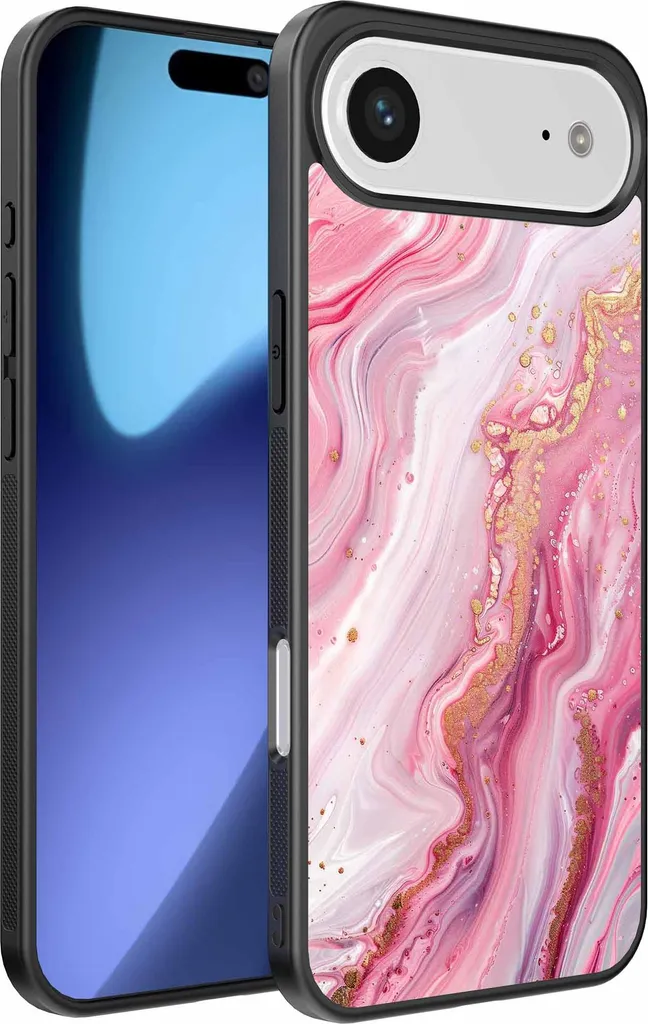 Richmond & Finch Custodia Per IPhone 11 Pro Max – Marmo Rosa, Antiurto, Ricarica Wireless, 360° Protezione
