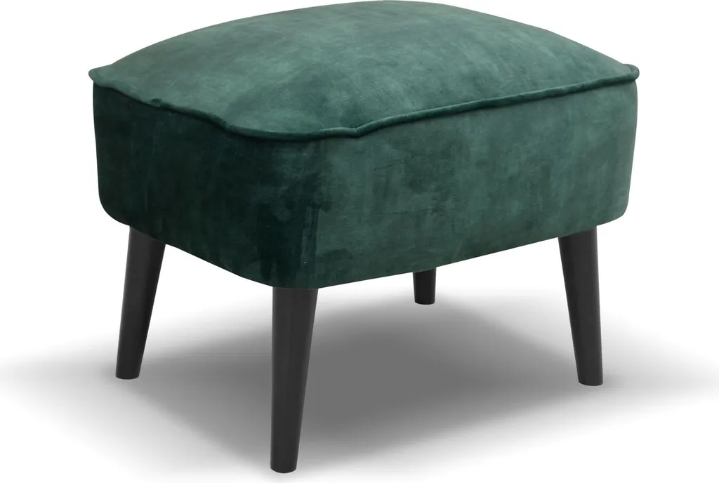 Tabouret de bar rembourré PERRY vert pour îlot central de cuisine moderne