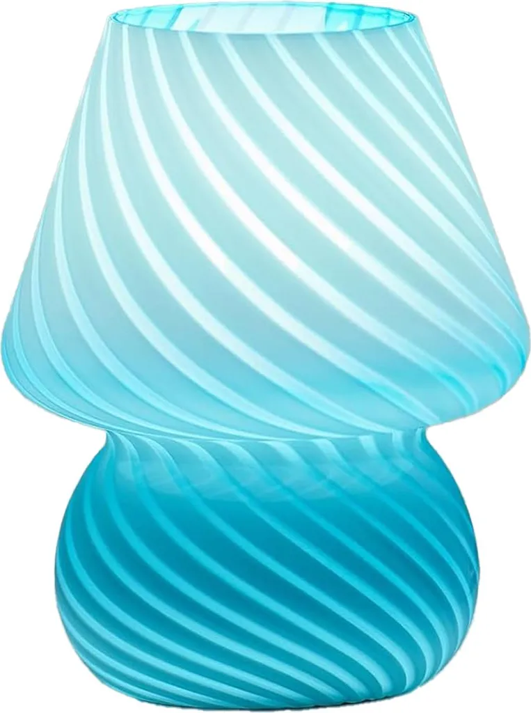 Lampe de Chevet Vintage Murano en Verre Soufflé et LED Basse Consommation