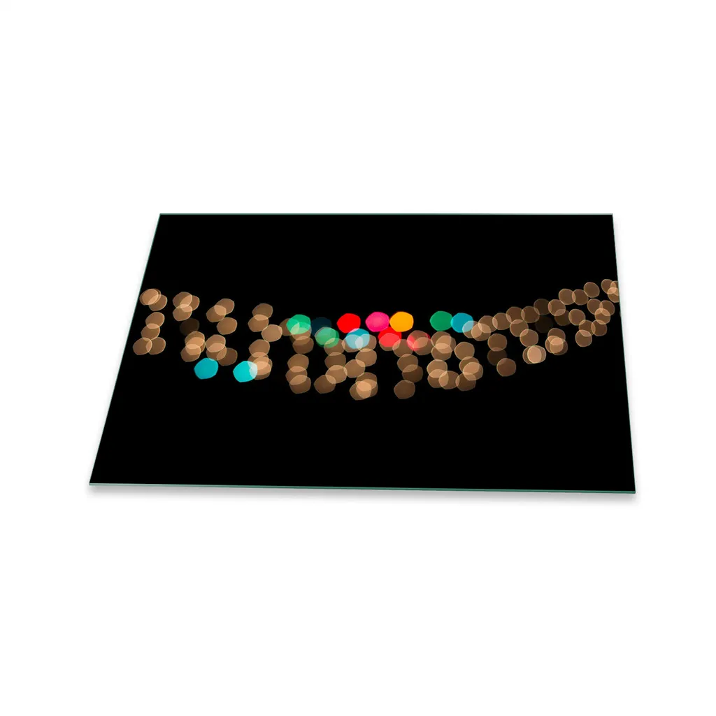Copri Piano Cottura 80x52 Vetro Temperato Nero Astratto | Protezione Top