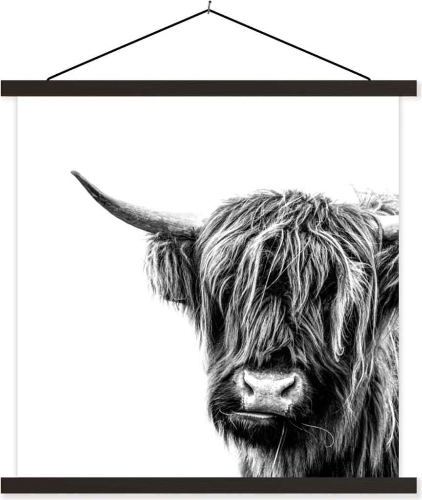 MuchoWow® Textilposter Schottisches Hochlandrind - Horn - Produktbild 