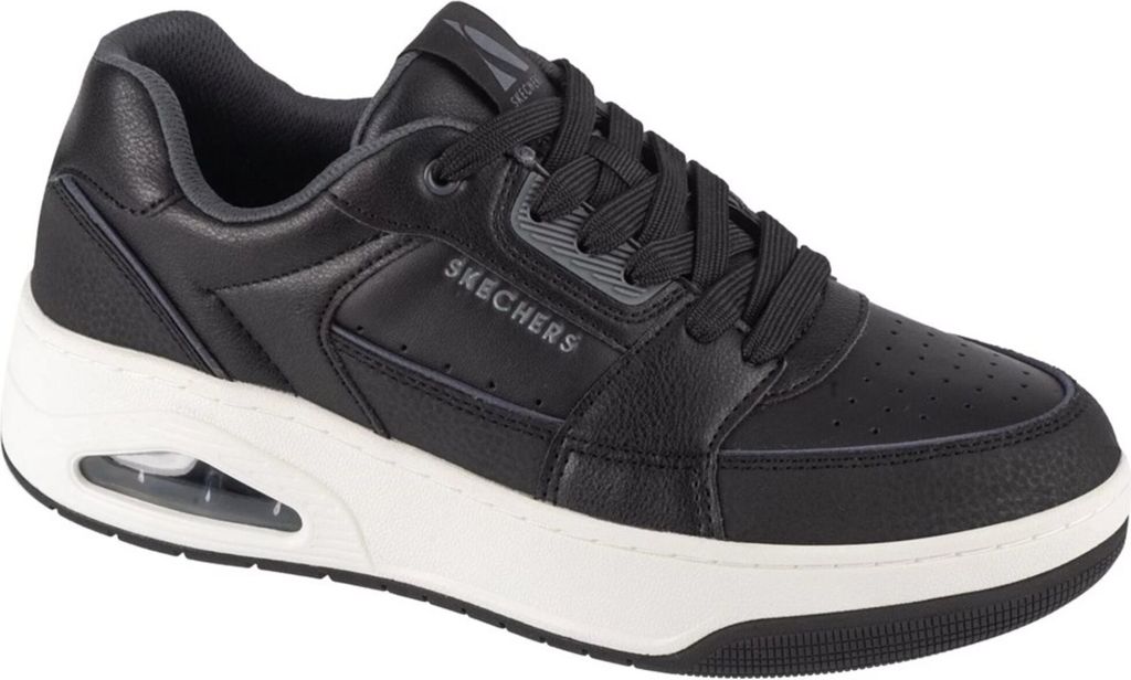 Black skechers leather online