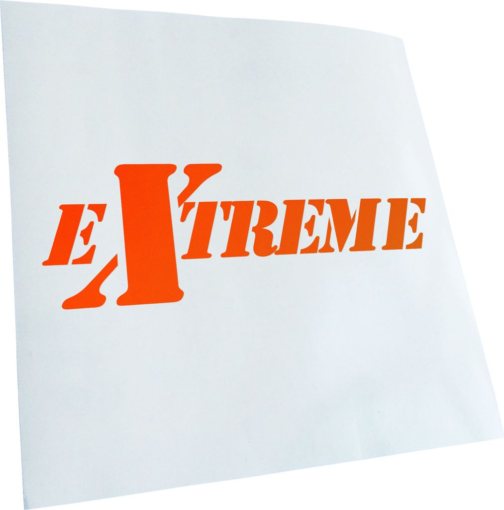 Kiwistar - Autoaufkleber - neonorange - 30 x 11 cm - Extreme - Heckscheibenaufkleber - Aufkleber für Auto Kfz Fahrrad, LKW, Truck Mofa