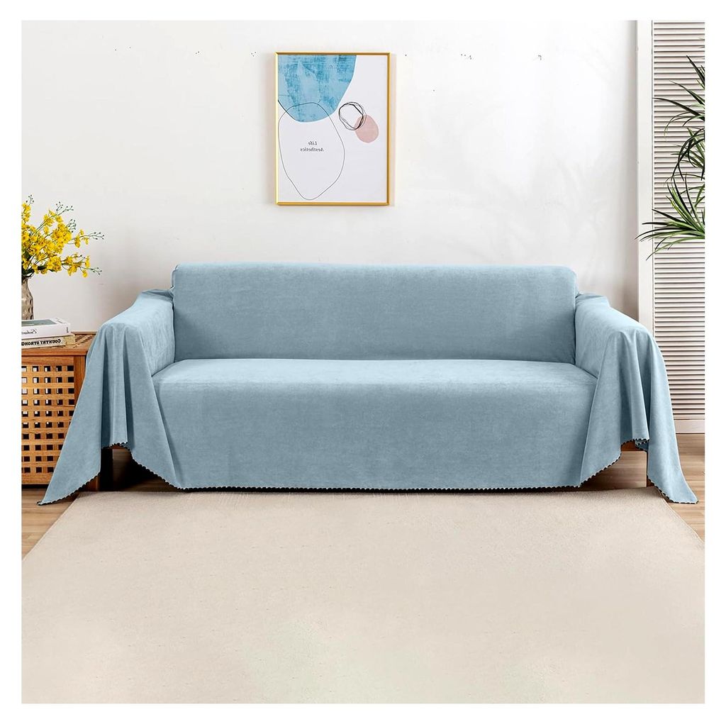 Anti-Rutsch-Sofaabdeckung - Elastische, dehnbare Schutzhülle für alle Jahreszeiten - Universelle Decke für Wohnzimmer und Haustiere - Einfarbige...