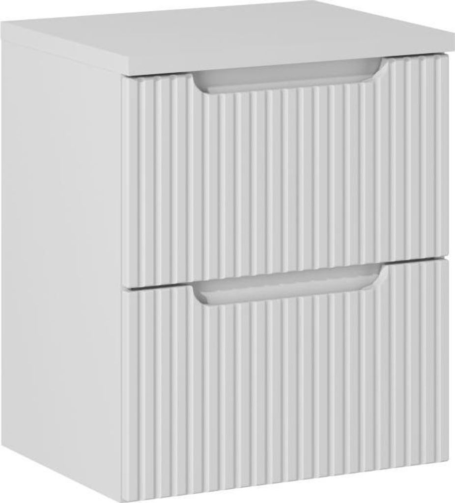 Badezimmerschrank 50 Cm Weiß Mit Mdf-Platte Und Geräuschlosem Verschluss