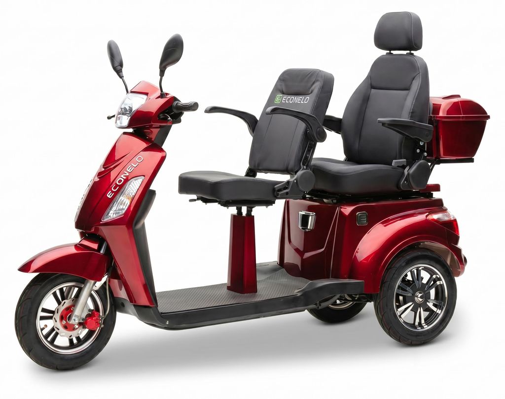 E-Seniorenmobil Billy 2.0, Blei-Akku, 3-Rad, 1000 Watt, Rot Produktbild 