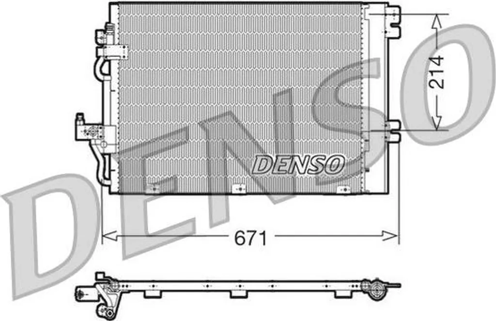 Condensateur DENSO DCN20009 Haute Efficacité pour Opel Zafira et Astra