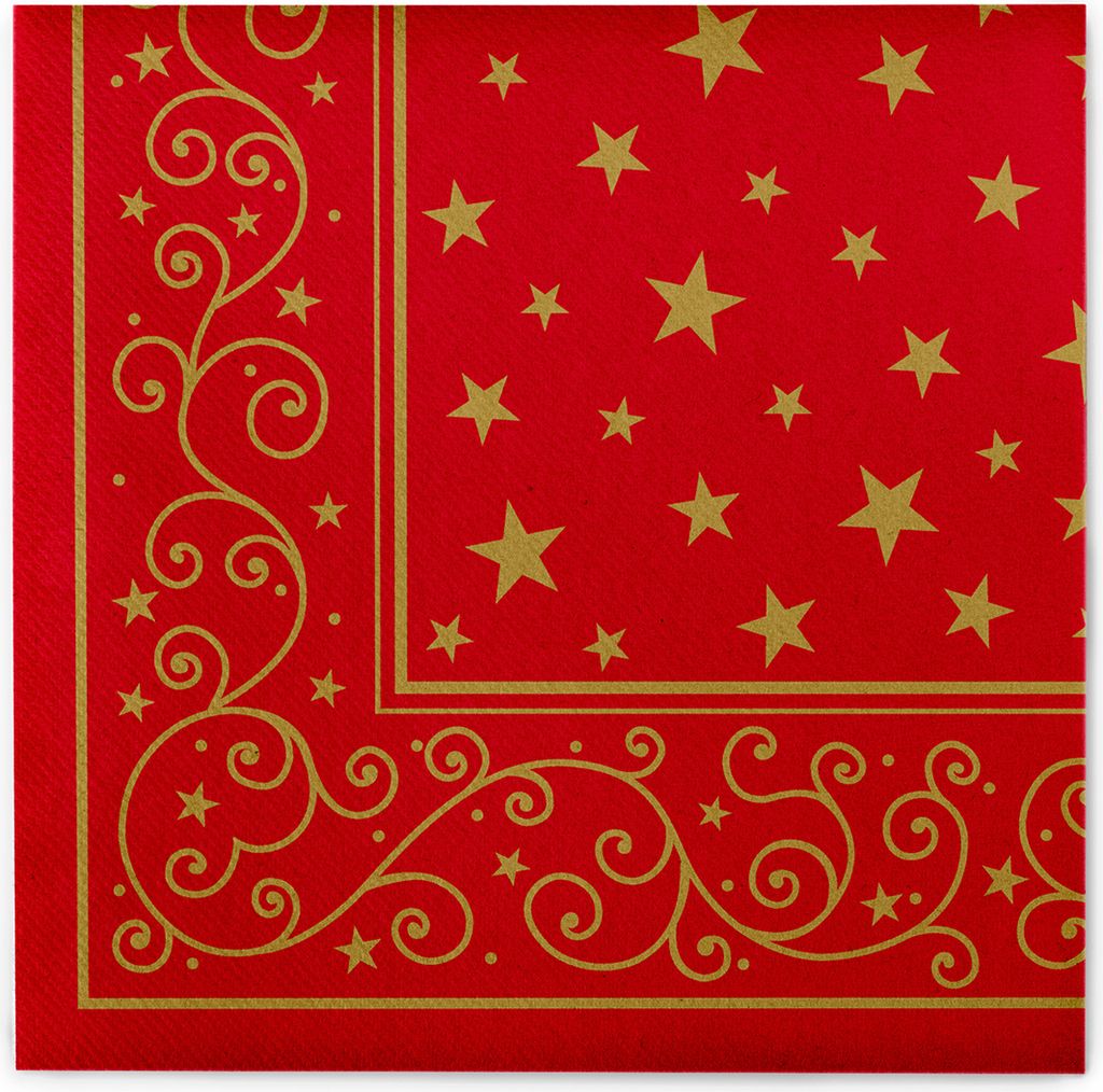 Sovie HORECA Weihnachtsserviette Liam in Rot aus Linclass® Produktbild 
