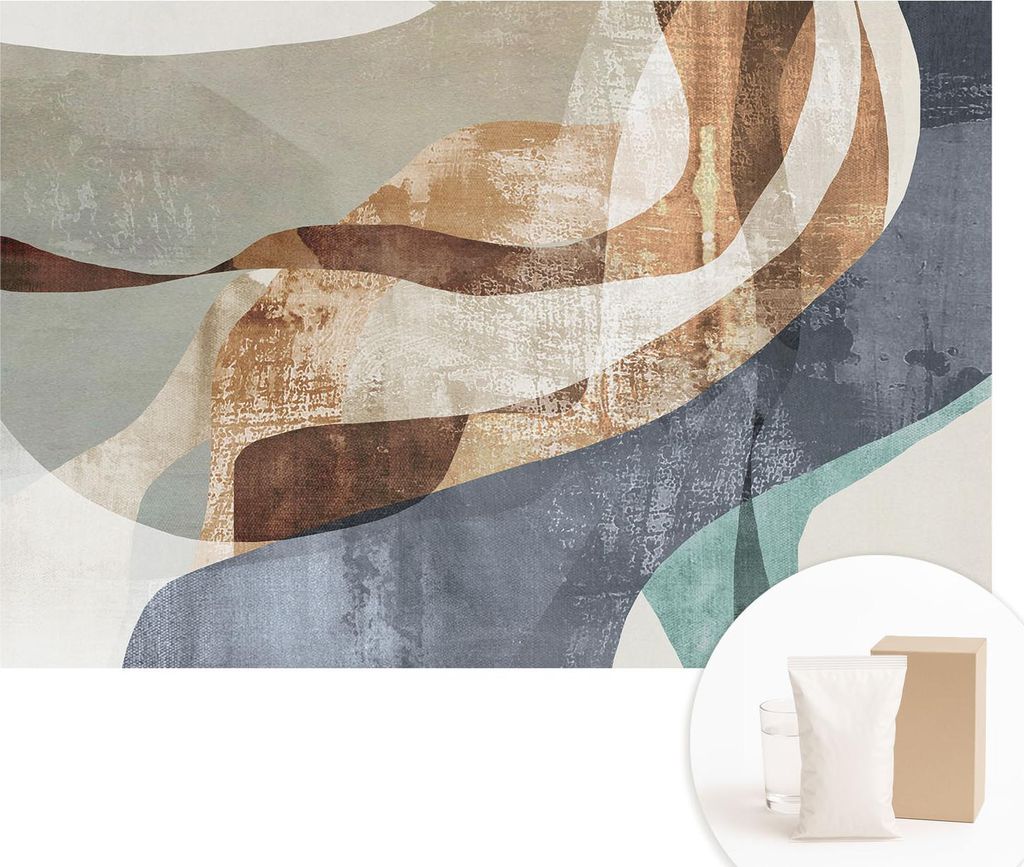 Fototapete - Wandbilder für Wohnzimmer - 104x70 cm - Dekorative Wandfolie - Modernes Design für Wanddekoration - Tapeten für Innenräume - Abstr...