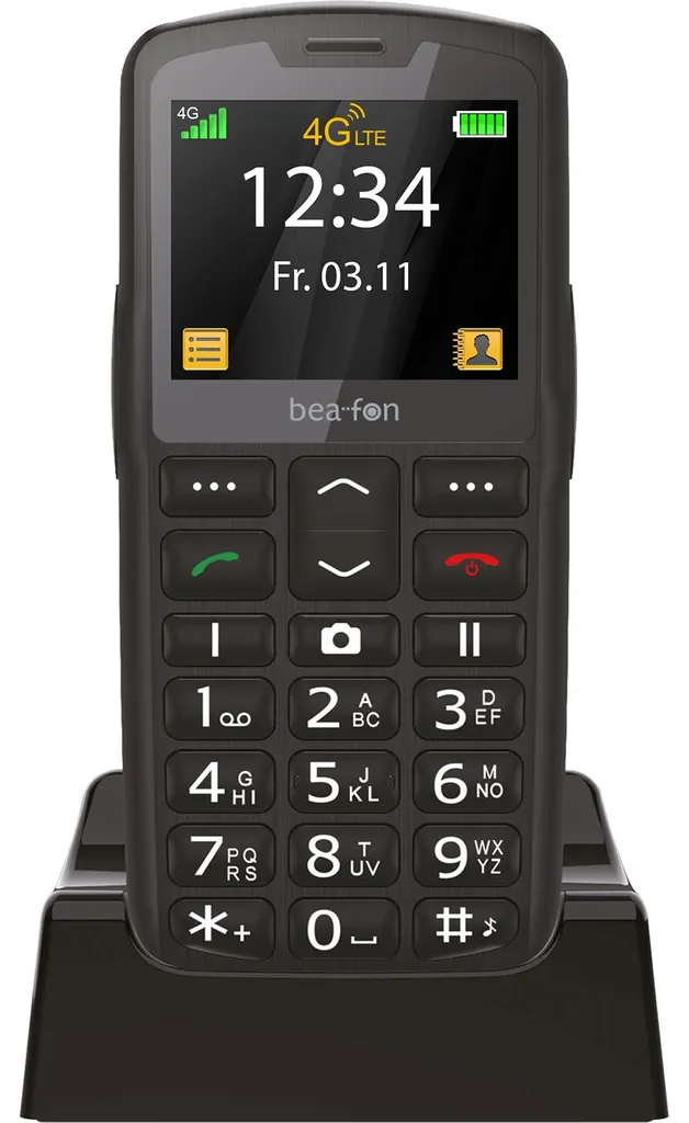 Beafon SL260 Mobile senior avec bouton SOS et grand écran lisible