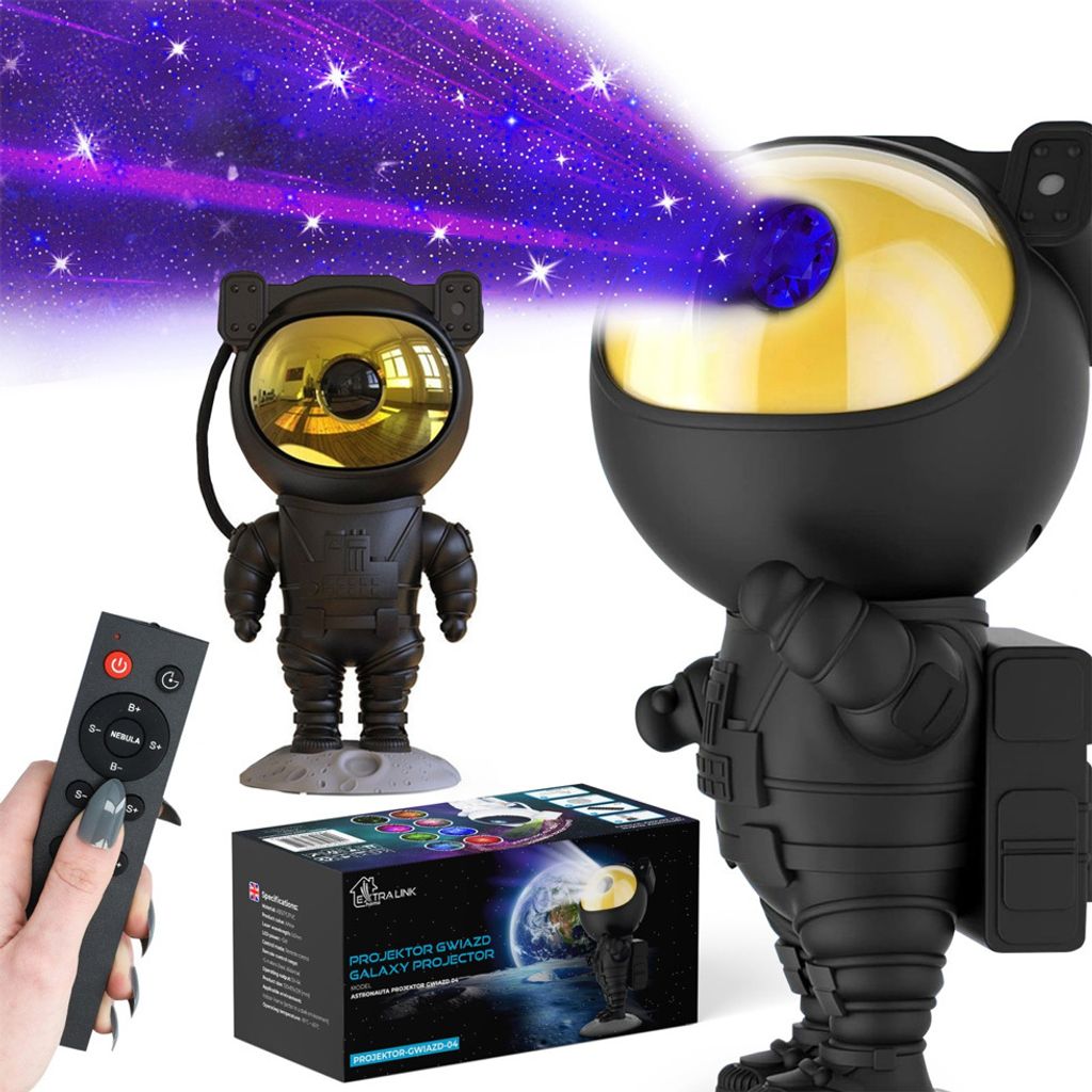 Astronaut MINI černý hvězdný projektor Obrázek produktu 