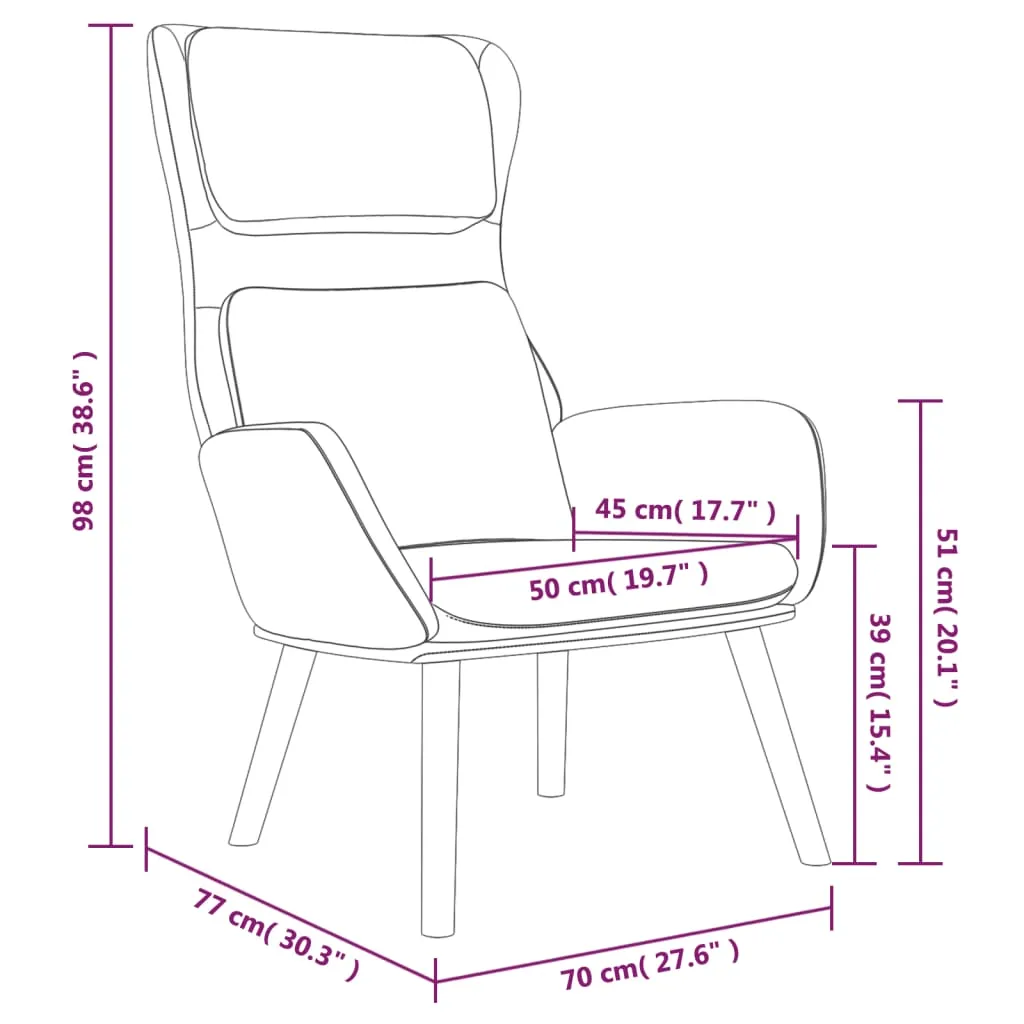 vidaXL Poltrona Relax Velluto Bianco Crema - Seduta Comfort Living - 9