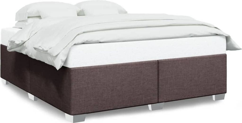 Maison Exclusive - Bettgestell ohne Matratze Dunkelbraun 200x200 cm Stoff