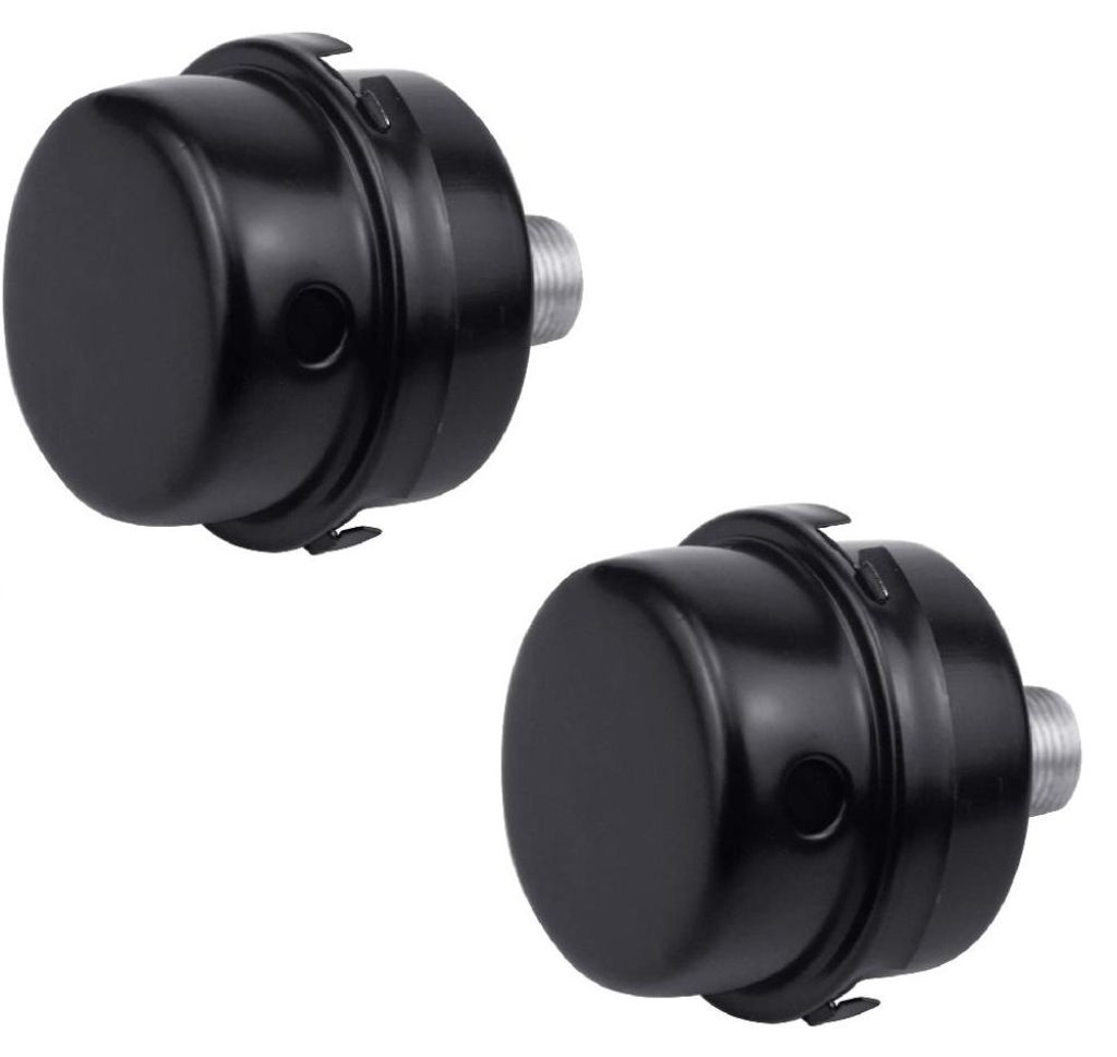 Set mit 2x Luftkompressorfilter, 16 mm, Metall, Schwarz