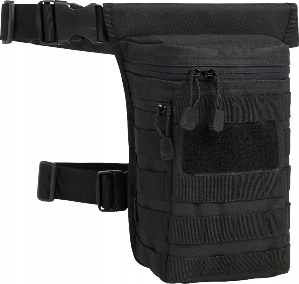 Borsa Moto Brandit Nera - Accessorio Tattico Gamba e Vita Alta Qualità